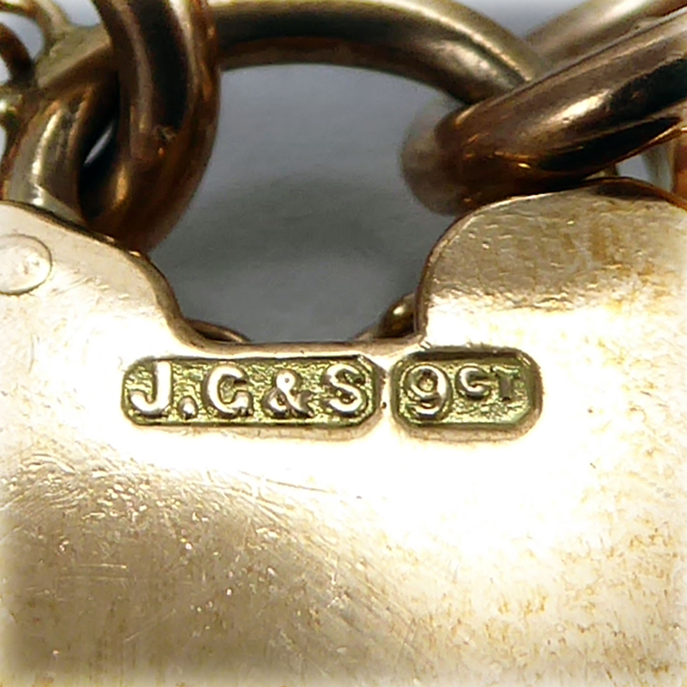 9ct Rose Gold Curb Bracelet with Heart Padlock - Image 5