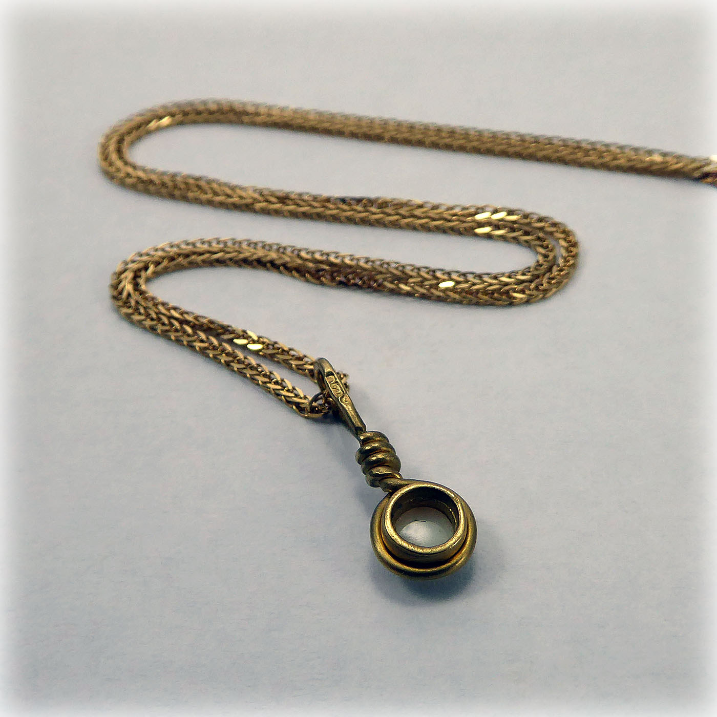 18ct gold Opal Pendant on 18" Spiga Chain, October's Birthstone - Image 7