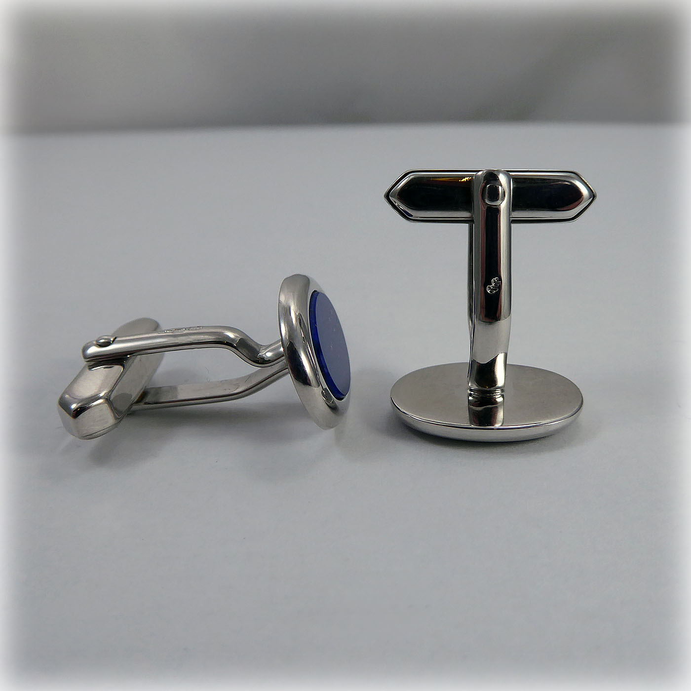 Silver Lapis Lazuli Cufflinks - Image 2