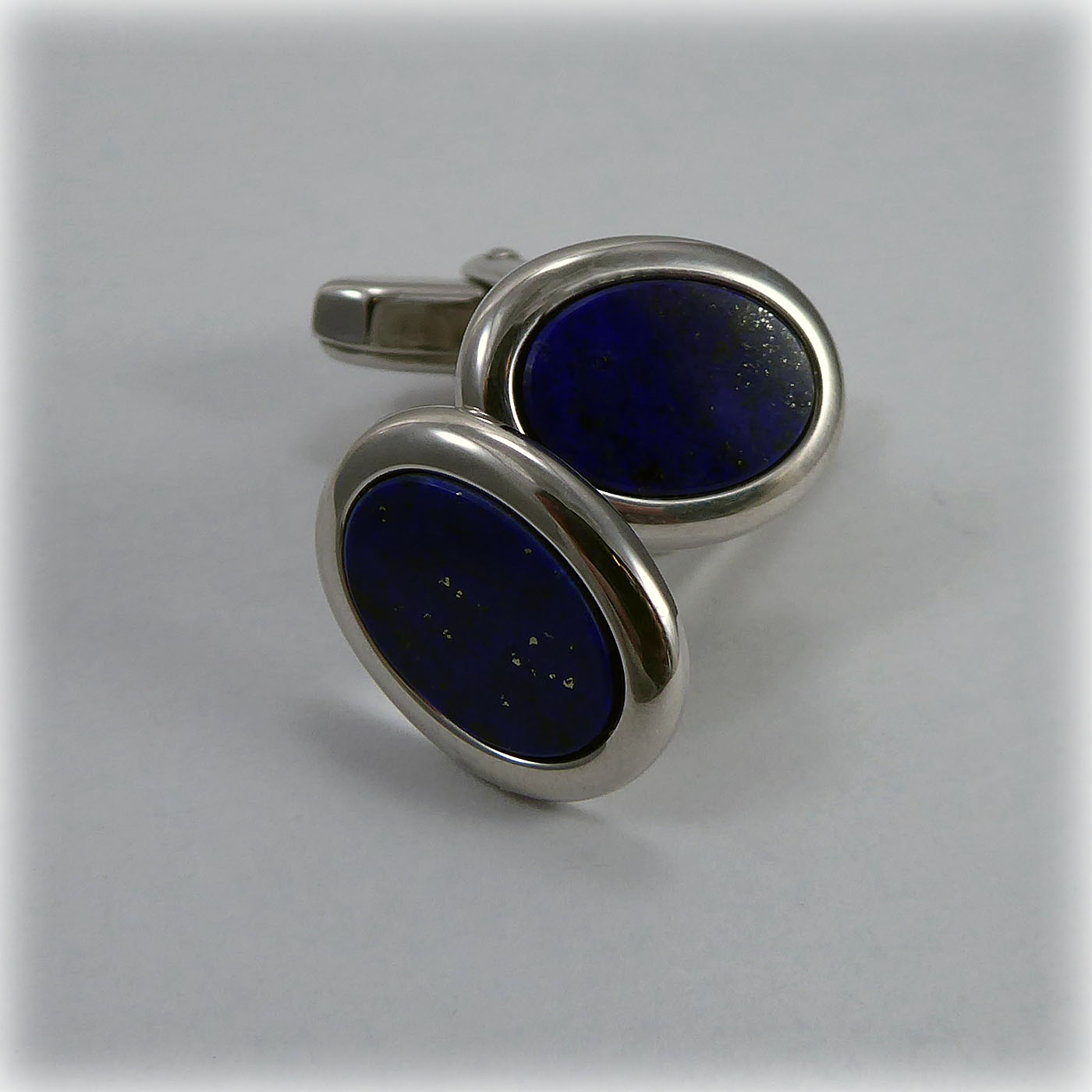 Silver Lapis Lazuli Cufflinks - Image 3