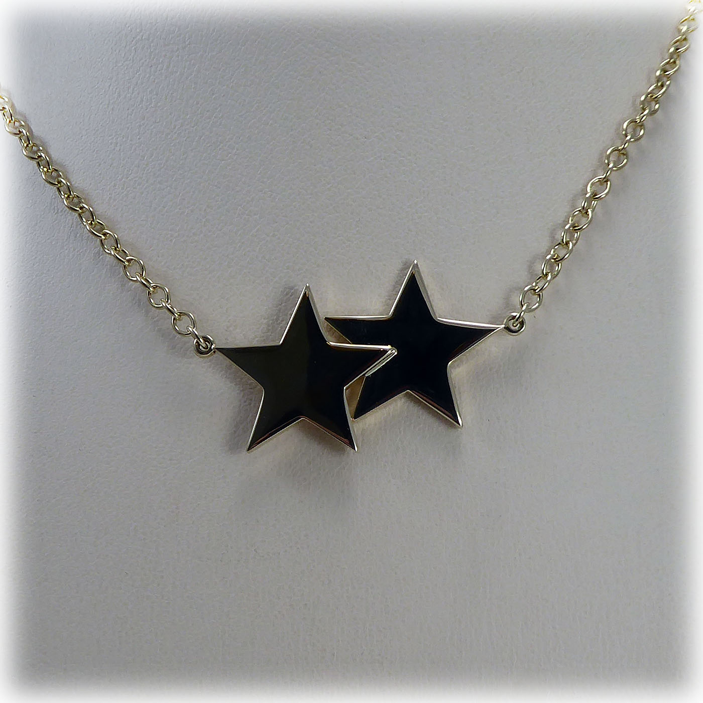 Unique 9ct Double Gold Star 19" Necklet - Image 2
