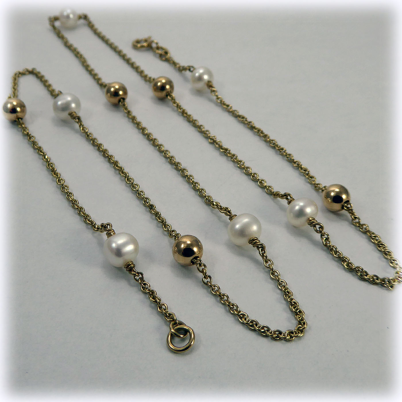 Freshwater Pearl Necklet in 9ct Yellow Gold - Image 5