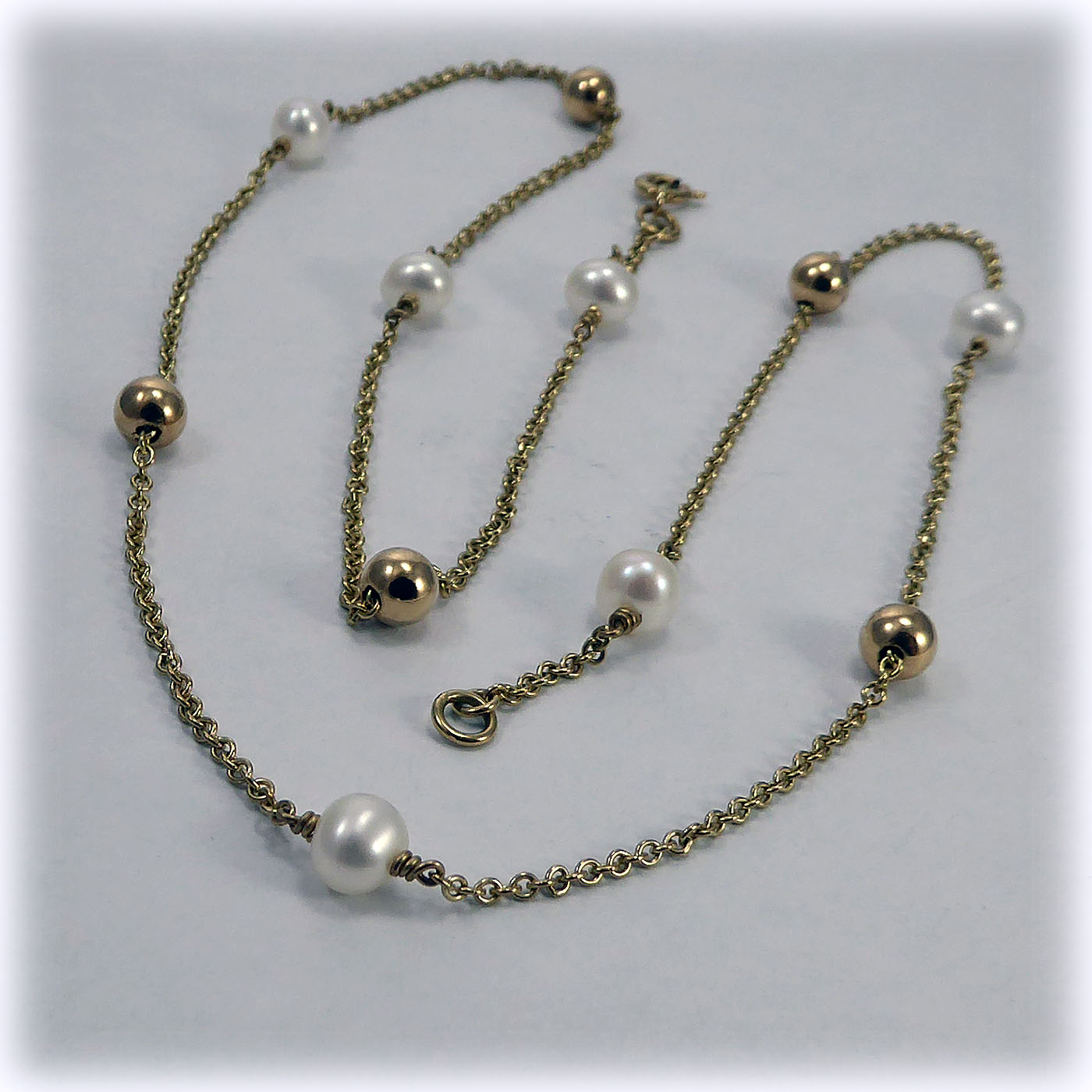 Freshwater Pearl Necklet in 9ct Yellow Gold - Image 6