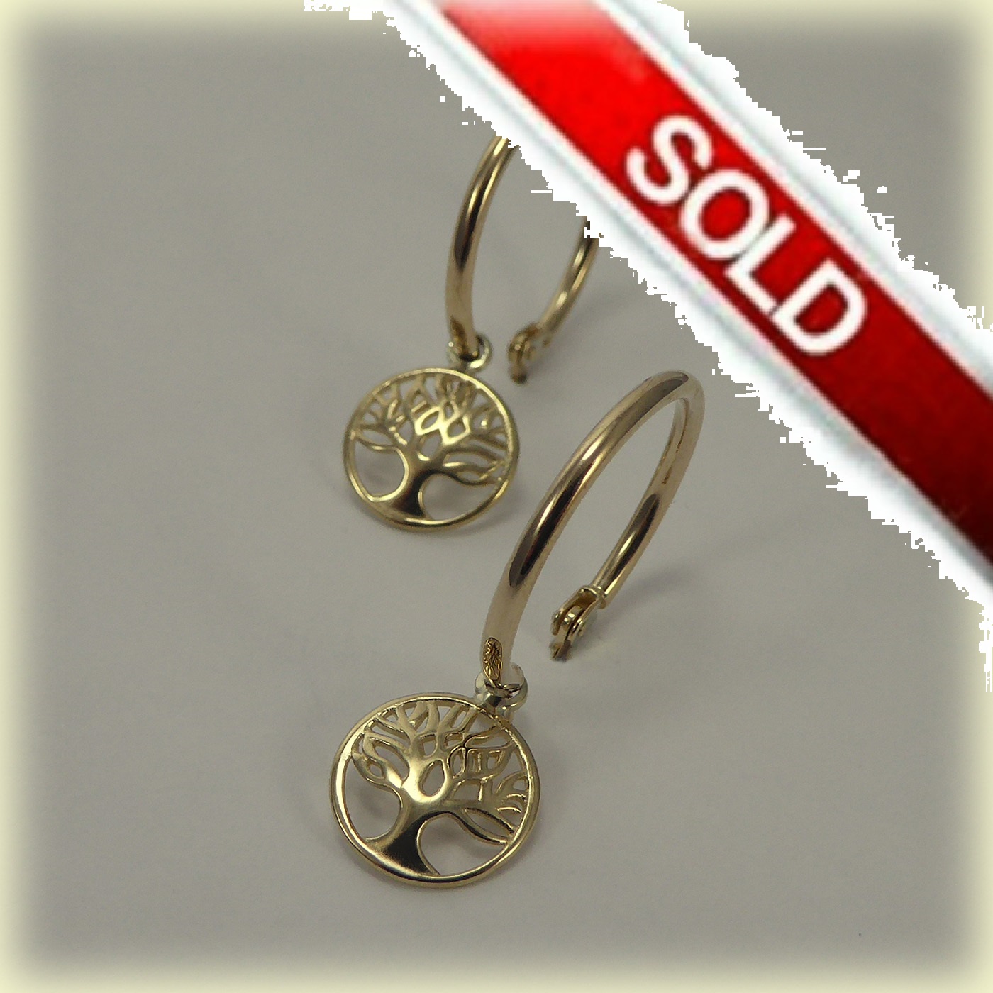 9ct Yellow Gold Tree of Life Earrings